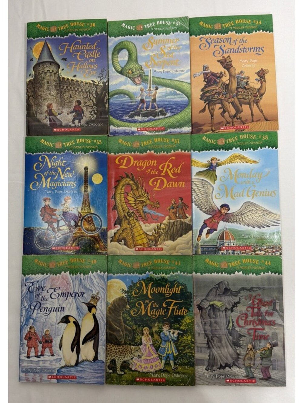 Lot Of 9 Magic Tree House Merlin Mission Paperback Books MARY POPE OSBORNE